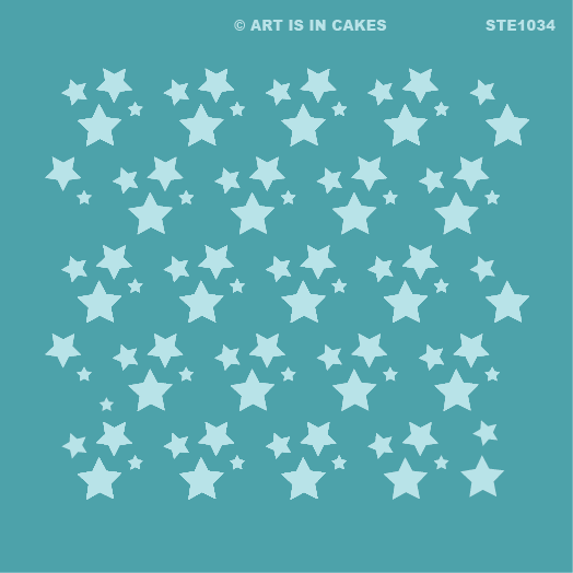 Stencil Star Pattern (v2) 5.5 x 5.5 Inches - Art Is In Cakes, Bakery & SupplyStencilDefault Title