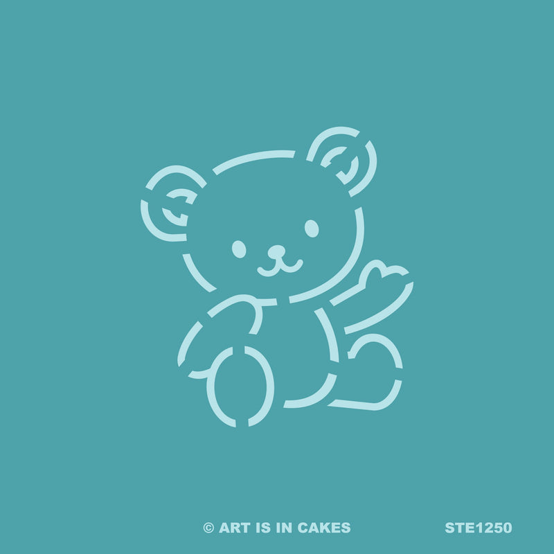 Stencil - Teddy Bear PYO - STE1250 - 5.5 x 5.5 Inches - Art Is In Cakes, Bakery & SupplyStencil